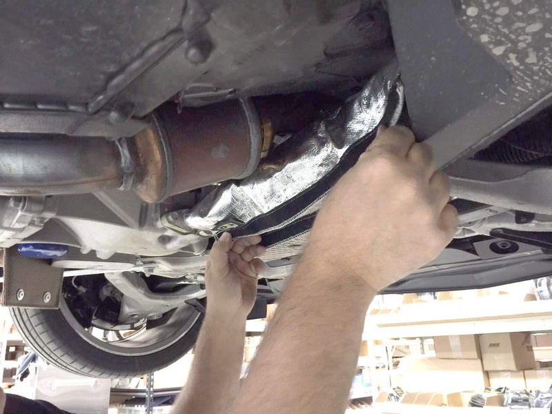 Design Engineering 10488 Oil Cooler Line Heat Shroud for C7 Corvette Z06, 2" - 2.5" x 18"